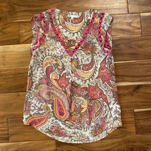 PINK PAISLEY TOP